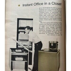 Hobby Corners for "Wasted Spaces" 1961 HowTo Build PLAN Instant Office Room